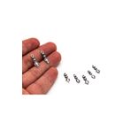 yfhobi 12 Adet - 6x17 Mm Baklava Desenli, Metal Uç, Sallantı, Takı Malzemesi, Boyalı Gümüş Kaplama, Z77