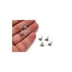 yfhobi 12 Adet - 7x12 Mm Desenli, Metal Uç, Sallantı, Takı Malzemesi, Boyalı Gümüş Kaplama, Z73