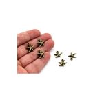 yfhobi 6 Adet - 14x15 Mm Yıldız Desenli, Metal Uç, Takı Malzemesi, Antik Sarı Kaplama, Z72