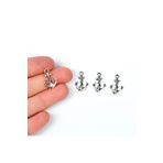 yfhobi 6 Adet - 17 Mm Çapa Desenli Metal Uç, Takı Malzemesi, Boyalı Gümüş Kaplama