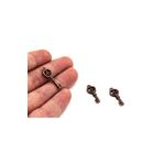 yfhobi 6 Adet - 9x25 Mm Anahtar Desenli, Metal Uç, Takı Malzemesi, Bakır Oksit Kaplama, Z63