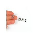 yfhobi 8 ADET - 11 mm MÜZİK NOTA ANAHTARI DESEN METAL UÇ, TAKI MALZEMESİ, BOYALI GÜMÜŞ KAPLAMA