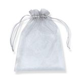 YFZYT 100 adet beyaz organze hediye çantası, hediye, şeker, takı, çikolata, ziyafet, düğün partisi dekorasyonu için, 10 x 15 cm, gri