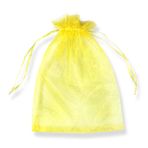 YFZYT 100 Adet Organze Hediye Çantası Beyaz Hediye, Şeker, Takı, Çikolata, Ziyafet Dekorasyonu, Düğün Partisi için 10 x 15 cm Sarı