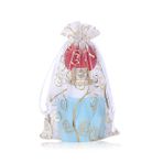 YFZYT 100 adet organze hediye çantası, ipli organze torba, düğün, doğum günü, parti, takı, festival, şekerleme, çikolata için - 13 x 18 cm, beyaz altın