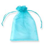 YFZYT 100 adet şeffaf organze çanta, dekorasyon ve düğün hediyeleri, takı, şeker, hediye, 10 x 15 cm, göl mavisi