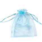 YFZYT 100 adet şeffaf organze torba dekorasyon ve düğün hediyeleri için takı şeker hediyesi, 13 x 18 cm, açık mavi