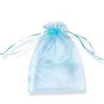 YFZYT 100 adet şeffaf organze torba dekorasyon ve düğün hediyeleri için takı şeker hediyesi, 7 x 9 cm, açık mavi