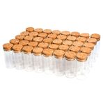 YFZYT 40 adet Mantar Kapaklı Mini Cam Şişeler/Küçük Cam Şişeler/Mini Şeffaf Şişe/Kokular, Yağlar, Baharatlar, Düğün, Takı, Mesaj, Küçük Hediyeler için Mantarlı Mini Şişeler, 25ML