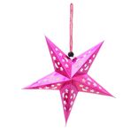 YFZYT Noel asma dekorasyon, battaniye, kağıt, yıldız, küreler, Noel ağacı, düğün, parti, otel, festival dekoru için – 30 cm, 10 adet, gül kırmızısı
