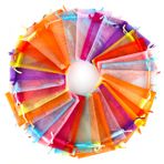 YFZYT Organza Çantaları 50 Adet, Tüp Torbaları Organze Poşet İpli ile, Organze Çanta Hediye Çantaları Takı Düğün Favor Doğum Günü Parti (Çok renkli, 30x40CM/11.87 "x 15.75")