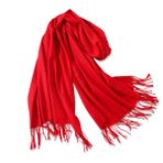 YFZYT Şal Bayan Kış Fular Sciarpa Donna Kaşmir Pashmina Kaşmir Kaşmir Kaşmir Şal Kadın Sıcak Yumuşak Kış Şalı Eşarp Kadın Şalı Modaya Uygun Pelerin, Kırmızı#1., 205*70 cm