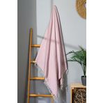 Yg Home Pamuk 100x180cm Jakarlı Peştamal Plaj Havlusu - Oretta (Pudra)
