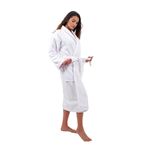 Yg Home Trigameyer Unisex Bornoz - Solid Beyaz (Standart, Beyaz, S-M)