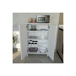 ygdecor Mutfak Rafı Malzeme Dolabı 5 Raflı Mikrodalga Fırın Rafı Çok Amaçlı Çok Amaçlı Dolap Ayakkabılık Beyaz