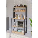 ygdecor Mutfak Standı Bazalı 5 Raflı Kahve Köşesi Mutfak Rafı Mutfak Bangosu Mutfak Dolabı Çok Amaçlı Dolap