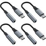 YGKSAA 4 adet USB C - 3.5mm Dişi Kulaklık Jakı Adaptörü, Yükseltme Metal Kasa, Samsung S20+/S21 Ultra, iPhone15 16 ve Daha Fazla USB C Ses Cihazıyla Uyumlu