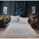 YGT Home Stil Jakarlı Çift Kişilik Yatak Örtüsü Takımı 3 Parça 250 x 260 Bohem Gri | Pike Takımı - 250 x 260 cm