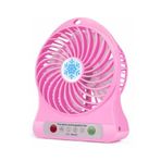 YGT Masaüstü Pili Fan Vantilatör Kademeli Usb Girişli Pembe