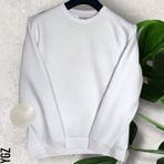 YGZ Giyim Unisex Bisiklet Yaka Oversize Şardonlu Basic Sweatshirt - XL - 1 - Beyaz