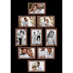 YH Foto 9 Adet 15X21 Çerçeve - Mdf A5 Çerçeve - Çoklu Fotoğraf Çerçevesi - Ahşap