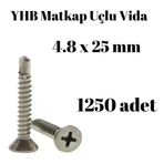 Yhb 4,8x25 mm 1250'li Paket Matkap Uçlu Vida