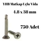 Yhb 4,8x38 mm 750'li Paket Matkap Uçlu Vida