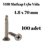 Yhb 4,8x70 mm 100'lü Paket Matkap Uçlu Vida