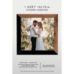 yhfoto 1 Adet 10x10 Çerçeve - Mdf Kare Çerçeve - Fotoğraf Çerçevesi - Ahşap-Siyah 2 Renk Çerçeve