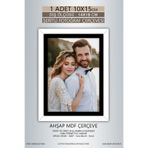 yhfoto 1 Adet 10x15 Çerçeve Beyaz Siyah Şeritli Çerçeve Mdf Çerçeve Pvc'li Fotoğraf Renksiz 100 x 150