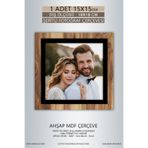 yhfoto 1 Adet 15x15 Çerçeve Ahşap-Siyah Şeritli Fotoğraf Mdf Çerçeve Kare Çerçeve Kahverengi-Çok Renkli 15 x 15