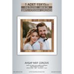 yhfoto 1 Adet 15x15 Çerçeve Beyaz Ahşap Şeritli Fotoğraf Mdf Çerçeve Kare Çerçeve Çok Renkli 15 x 15