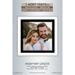 yhfoto 1 Adet 15x15 Çerçeve Beyaz Siyah Şeritli Fotoğraf Mdf Çerçeve Kare Çerçeve Renksiz 15 x 15