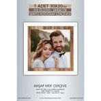 yhfoto 1 Adet 30x30 Çerçeve Beyaz Ahşap Şeritli Fotoğraf Mdf Çerçeve Kare Çerçeve Çok Renkli 300 x 300