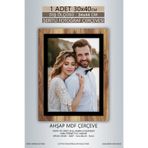 yhfoto 1 Adet 30x40 Çerçeve - Ahşap-Siyah Şeritli Çerçeve - Mdf A3 Çerçeve - Pvc'li Çerçeve