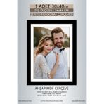 yhfoto 1 Adet 30x40 Çerçeve Siyah-Beyaz Şeritli Çerçeve Mdf A3 Çerçeve Pvc'li Çerçeve Siyah 30 x 40