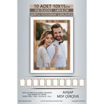 yhfoto 10 Adet 10x15 Çerçeve Beyaz Ahşap Şeritli Çerçeve Mdf Çerçeve Pvc'li Fotoğraf Çok Renkli 10 x 15