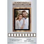 yhfoto 10 Adet 15x21 Çerçeve Ahşap-Siyah Şeritli Çerçeve Mdf Çerçeve Pvc'li Fotoğraf Kahverengi-Çok Renkli 15 x 21