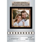 yhfoto 10 Adet 20x20 Çerçeve Siyah-Ahşap Şeritli Fotoğraf Mdf Çerçeve Kare Çerçeve Karışık 20 x 20