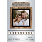 yhfoto 10 Adet 30x30 Çerçeve Ahşap-Siyah Şeritli Fotoğraf Mdf Çerçeve Kare Çerçeve Kahverengi-Çok Renkli 30 x 30