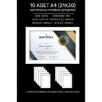 yhfoto 10 Adet A4 Çerçeve Beyaz Pvcli 21x30 Sertifika Için Çerçeve Diploma Için Çerçeve Belge Için Çerçeve