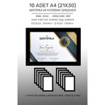 yhfoto 10 Adet A4 Çerçeve Siyah Pvcli 21x30 Sertifika Için Çerçeve Diploma Için Çerçeve Belge Için Çerçeve