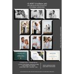 yhfoto 12 Adet 21x30 Çerçeve - Mdf a4 Çerçeve - Fotoğraf Çerçevesi - Siyah-Beyaz 2 Renk Diploma Çerçevesi