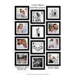 yhfoto 12 Adet 30x30 Çerçeve - Siyah Çerçeve - Mdf Kare Çerçeve - Fotoğraf Çerçeve Seti