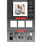 yhfoto 3 Adet 30x30 Çerçeve - İnce Çıtalı Çerçeve - 2 Renk Siyah Beyaz - Kare Çerçeve Fotoğraf Çerçevesi