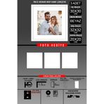 yhfoto 3 Adet 30x30 Çerçeve - İnce Çıtalı Çerçeve - Beyaz Çerçeve - Kare Çerçeve - Fotoğraf Çerçevesi