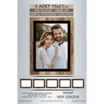 yhfoto 5 Adet 15x21 Çerçeve Ahşap-Siyah Şeritli Çerçeve Mdf Çerçeve Pvc'li Fotoğraf Kahverengi-Çok Renkli 150 x 210