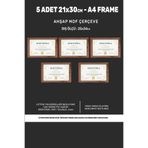 yhfoto 5 Adet A4 Çerçeve Ahşap Pvcli 21x30 Sertifika Için Çerçeve Diploma Için Çerçeve Belge Için Çerçeve