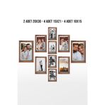 yhfoto Çoklu Çerçeve Ahşap Mdf Fotoğraf Çerçeve - 2 Adet 20x30 - 4 Adet 15x21 - 4 Adet 10x15