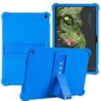 YHFZR Google Pixel Tablet 2023 için Kılıf, Yumuşak Çocuk Dostu Hafif Yapı Kickstand Koruyucu Kılıf Google Pixel Tablet 11 İnç 2023 için, Koyu Mavi